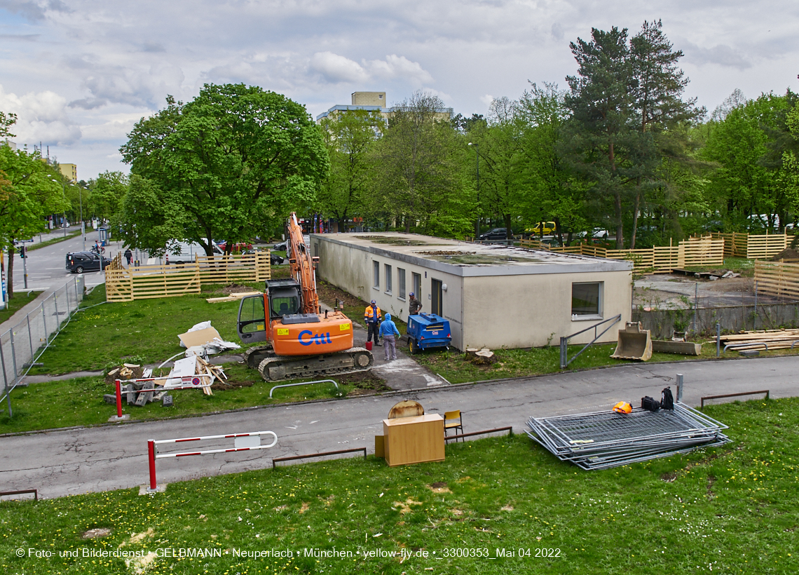 04.05.2022 - Baustelle am Haus für Kinder in Neuperlach